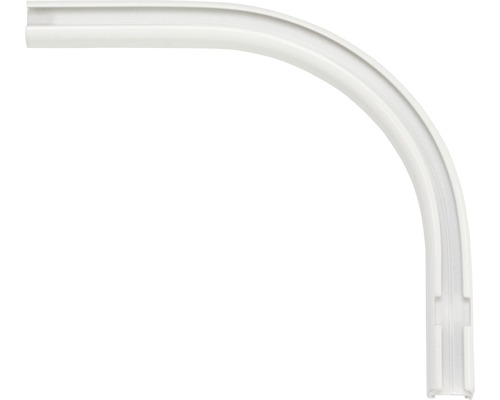 Arc à droite pour rail de rideau 13 mm blanc