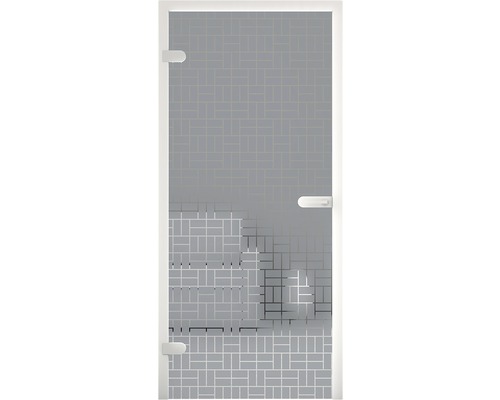 Duschabtrennung mit rechteckigem Muster