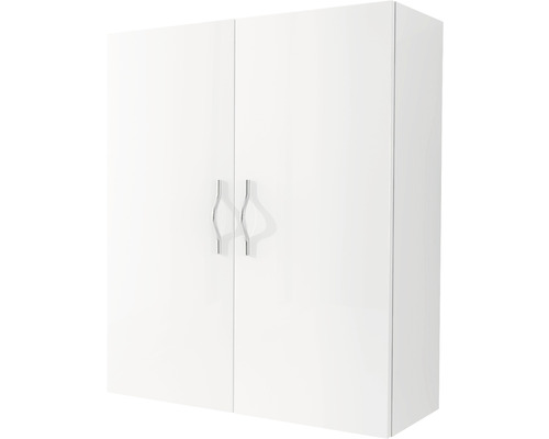 Armoire suspendue Bahia 60x74 cm blanc haute brillance