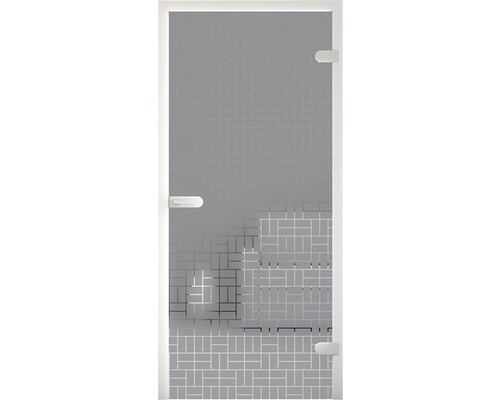 Duschabtrennung aus Glas mit Griff und Wandanschluss