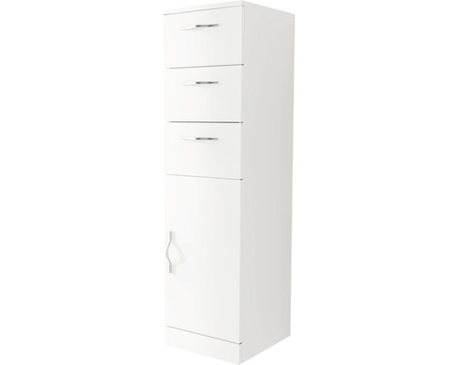 Armoire midi Baden Haus Bahia largeur 30 cm blanc haute brillance déjà montée avec film de protection 44797