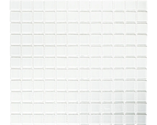 Mosaïque de verre CM 4040 blanc 30,5x32,5 cm