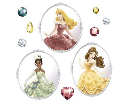 Disney Prinzessinnen Wandsticker mit Aurora, Tiana und Belle