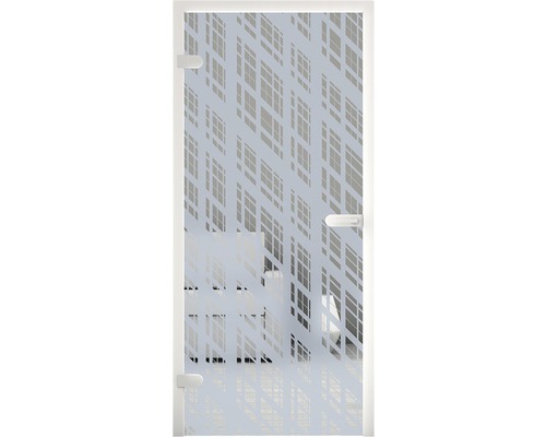 Glastür mit geometrischem Muster für den Innenbereich