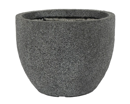 Pot de fleurs Atlanta, pierre artificielle, Ø 25 H 20 cm, noir