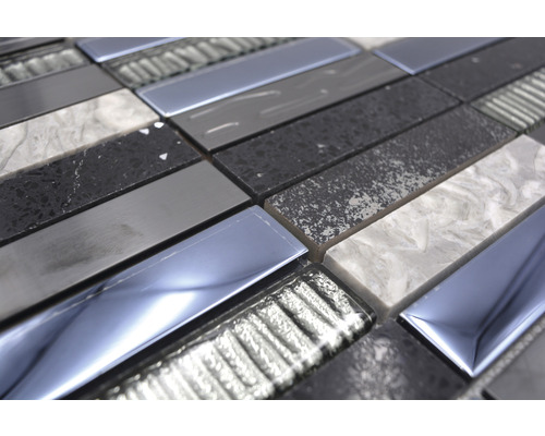 Mosaikfliese aus Glas und Stein