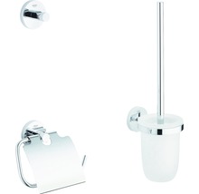 Grohe Essentials Accessoires Set: Toilettenpapierhalter, Toilettenbürstengarnitur und Kleiderhaken