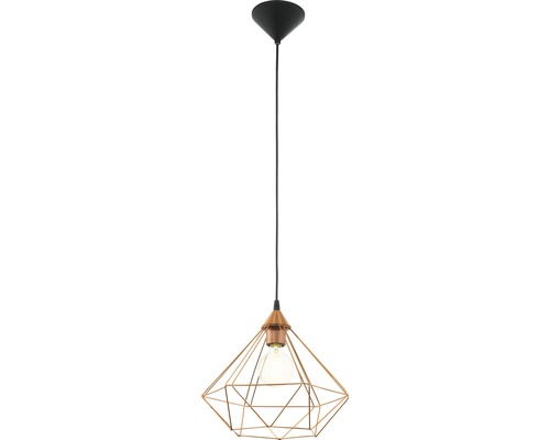 Lampe suspendue 1 ampoule Ø 32,5 cm couleur cuivre