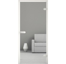 Moustiquaire de porte avec canapé et vase derrière