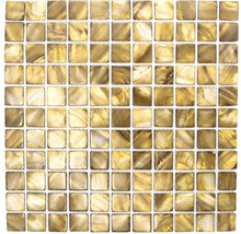 Mosaïque de coquillages SM 2569 MARRON-BEIGE 30x30 cm-thumb-0