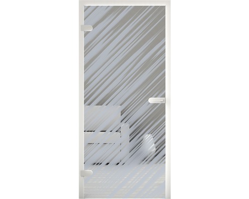 Glastür mit satiniertem Dekor für Badezimmer