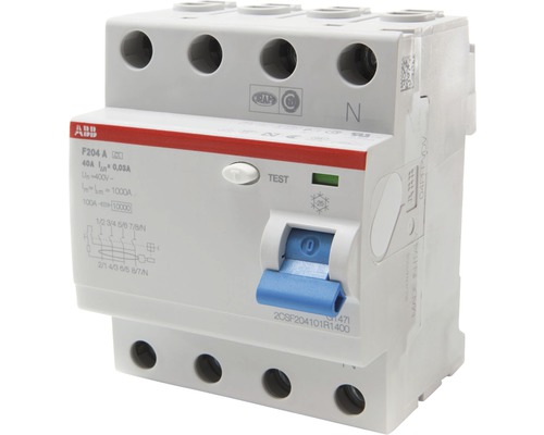 Disjoncteur différentiel ABB F204A-40/0,03 40A 30mA interrupteur