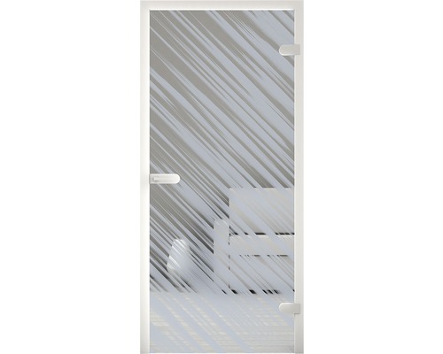 Glastür mit Streifenmuster für den Innenbereich