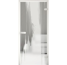 Porte en verre avec design abstrait pour l''intérieur