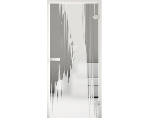 Glastür mit abstraktem Design für den Innenbereich