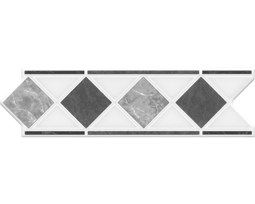 Bordure HP1, marbre gris, 20 x 6 cm