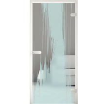 Porte vitrée Pertura Mynd Stripes 04 turquoise 70,9 x 197,2 x 0,8 cm tirant droite-thumb-1