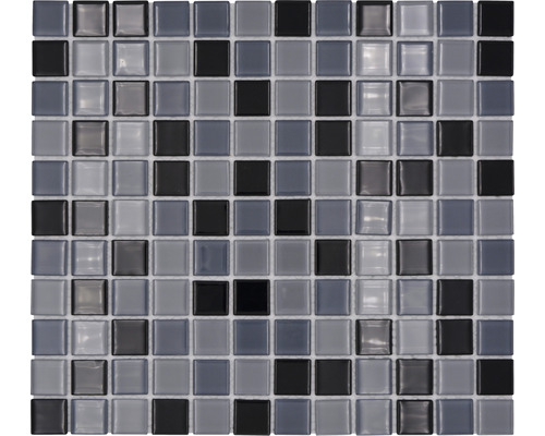 Mosaïques de verre CM 4999 mix, noir, 30,5x32,5 cm