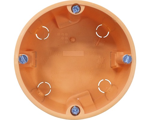 Kaiser 9061-00 flache Hohlwand Gerätedose orange 25 Stück, Plattenstärke: 7 - 28 mm