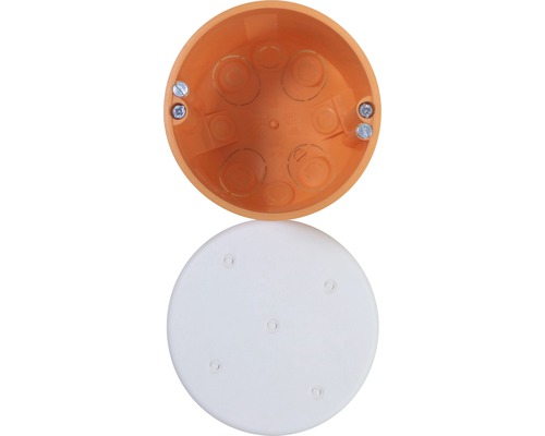 Boîte de raccordement Kaiser 9071-01 pour murs creux avec couvercle orange/blanc