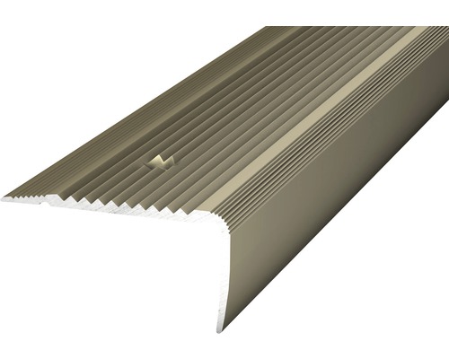 Nez de marche Prinz aluminium acier inoxydable mat perforé 45 x 23 x 2700 mm Nez de marche Prinz aluminium acier inoxydable mat perforé 45 x 23 x 2700 mm