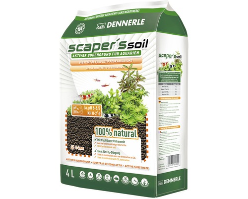 Terre de fond Scaper's Soil 4 l Dennerle Scaper''s Soil substrat de fond actif pour aquariums, 4 litres