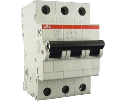 Disjoncteur automatique ABB S203-B16 16A B 3 pôles