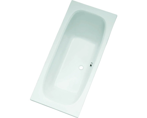 Rechteckige Badewanne mit Ablaufgarnitur