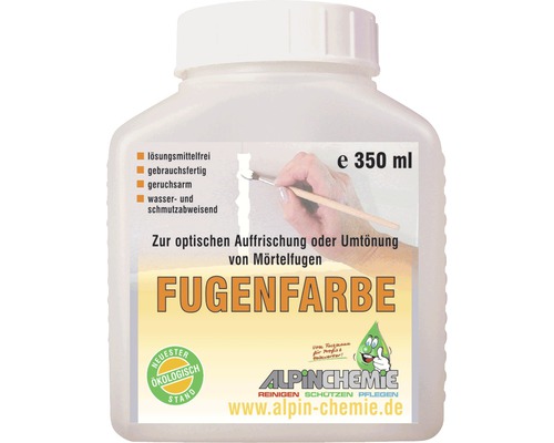 Fugenfarbe AlpinChemie Manhattan 350 ml Fugenfarbe in einer 350 Milliliter Flasche zur optischen Auffrischung von Mörtelfugen.
