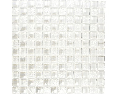 Glasmosaik XCM 8LU90 weiß 29,8x29,8 cm
