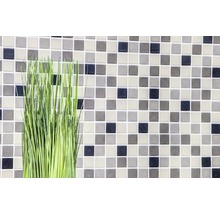 Mur de carreaux de mosaïque avec herbe décorative