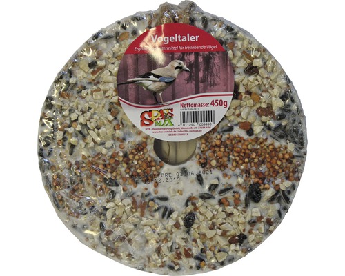 Nourriture d'hiver pour oiseaux, gâteau Plaisir hivernal 450 g Vogeltaler aliment complémentaire pour oiseaux vivant en liberté, masse nette 450 grammes