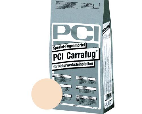 PCI Carrafug® Spezial Fugenmörtel für Naturwerksteinplatten jurabeige 5 kg