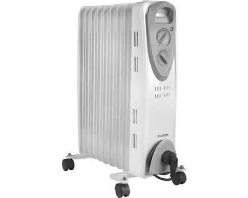 Radiateur à bain d''huile électrique avec roulettes pour chauffage mobile
