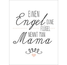 Affiche décorative avec la citation ''Un ange sans ailes s''appelle maman''.
