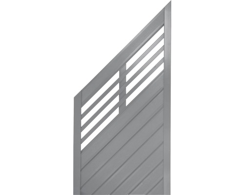 Élément de finition Konsta Style 90 x 180/90 cm à gauche, gris clair