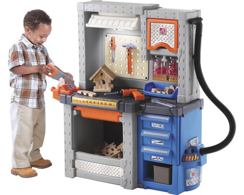 Werkbank für Kinder mit Werkzeug und Zubehör