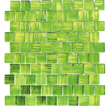 Grüne Glasmosaikfliese