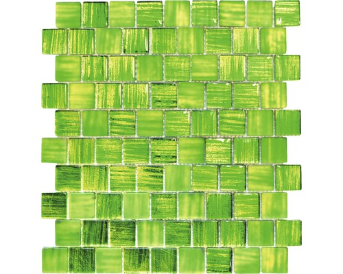Mosaïque en verre XCM CF83 VERRE VERT 28,6x31,8 cm Mosaïque en verre verte