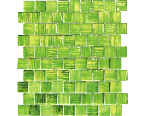 Mosaïque en verre XCM CF83 VERRE VERT 28,6x31,8 cm