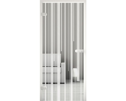 Glastür mit Streifenmuster für Innenräume