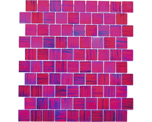 Mosaïque en verre XCM CF87 VERRE ROSE 28,6x31,8 cm Mosaïque en verre