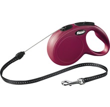 Laisse pour chiens flexi New Classic corde taille M 500 cm max. 20 kg rouge