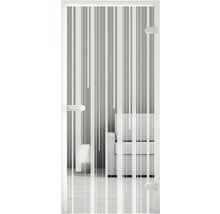 Porte en verre avec motif à rayures pour l''intérieur