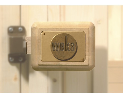 Kit de poignées pour porte de sauna en bois, sans fermeture à galets Serrure de porte en bois avec logo Weka