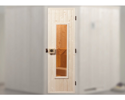 Élément de porte pour sauna Weka amorti avec vitrage isolant 174x51x67 cm