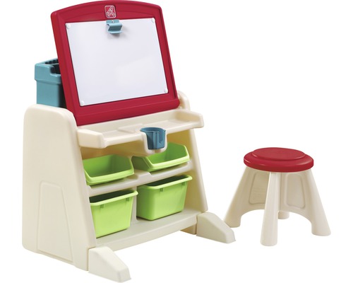 Table de jeu Step2 Flip & Doodle Easel Desk 51x34x71 cm avec tabouret