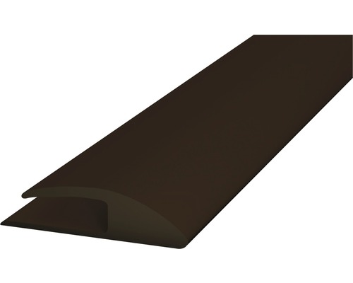 Profilé d'insertion 1 côté en PVC souple marron autocollant 30 x 1000 mm