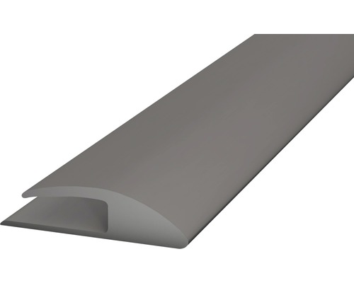 Profilé d'insertion 1 côté en PVC souple gris autocollant 30 x 1000 mm