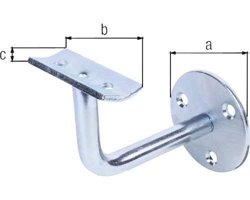 Treppengeländerhalterung aus Metall mit Befestigungslöchern